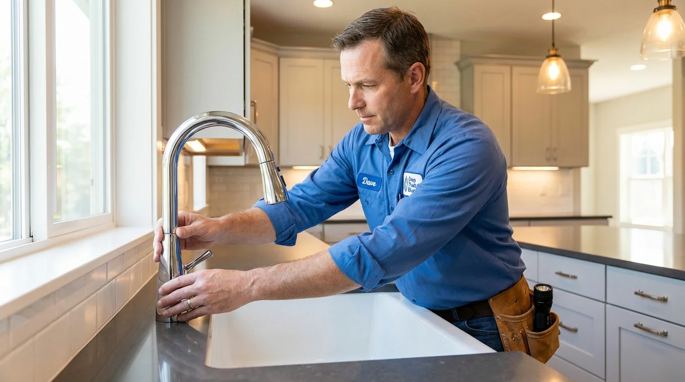 Kitchen faucet installation by Johns Plumbing LLC in Spartanburg